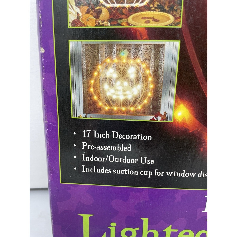 Light Up Halloween Pumpkin W/ Box Vintage 2000 Impact Plastics #85503 TESTED - Picture 8 of 10
